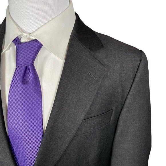 Jack Victor Sport Jacket 41R Loro Piana Zelander Wool Ryder Charcoal Two Button - Picture 3 of 16